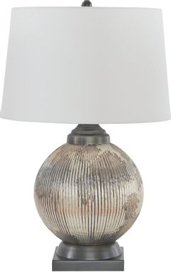 Signature Design by Ashley® Cailan Silver/Bronze Glass Table Lamp