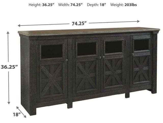 Tyler Creek Black/Gray Extra Large TV Stand 3