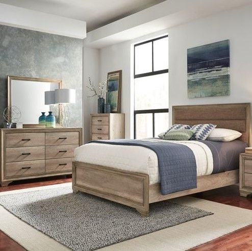 Liberty Sun Valley Sandstone 3-Piece Upholstered Full Bedroom Set 3