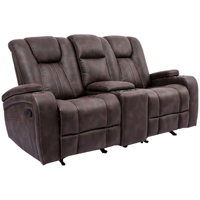 Cheers Travis Gliding Reclining Console Loveseat-1