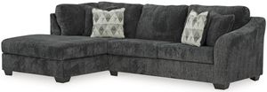 Signature Design by Ashley® Biddeford 2-Piece Ebony Left-Arm Facing Sectional with Corner Chaise