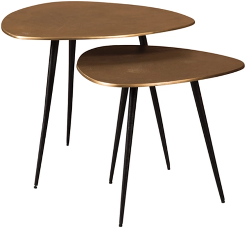 Signature Design by Ashley® Shemleigh 2-Piece Black/Brass Accent Table Set 0