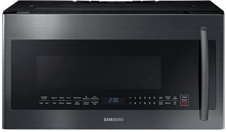Samsung 2.1 Cu. Ft. Fingerprint Resistant Black Stainless Steel Over The Range Microwave-ME21K7010DG
