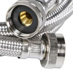 Marcone 5 Ft. Braided Stainless Steel Washer Fill Hose