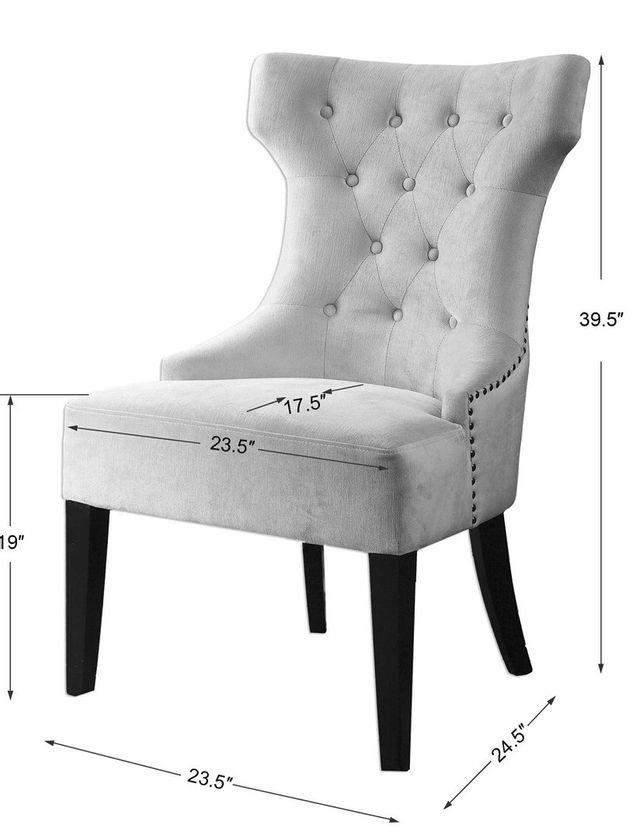 Uttermost® Arlette White Wing Chair 4