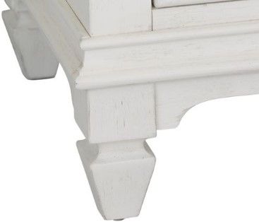Liberty Allyson Park Wire Brushed White Dresser with Crown Mirror 7