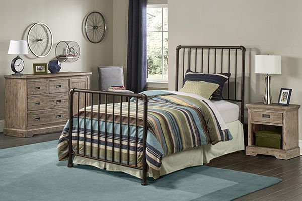 Hillsdale Furniture Brandi Oiled Bronze Twin Headboard/Footboard | Big ...