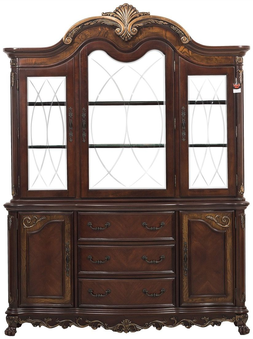 Homelegance® Deryn Park Cherry Buffet And Hutch | Fischer Furniture ...