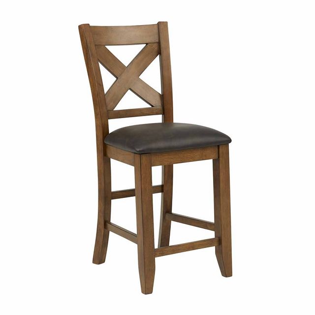 Acorn Cottage Brown X-Back Counter Stool-0