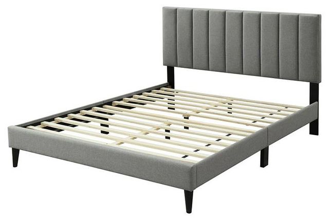 Bernards Millie Gray Upholstered Bed | Bob Mills Furniture