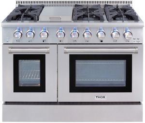 Thor Kitchen® 48" Stainless Steel Pro Style Dual Fuel Range