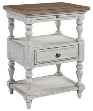 Liberty Farmhouse Reimagined Antique White/Chestnut Nightstand