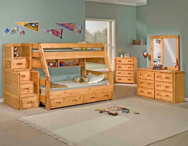 Trendwood Inc. Bunkhouse High Sierra Cinnamon Twin/Full Bunk Bed-1