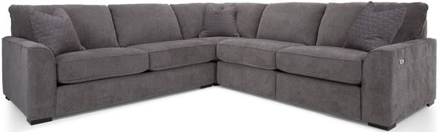 Decor-Rest® Furniture LTD 2786 3 Piece Gray Power Reclining Sectional