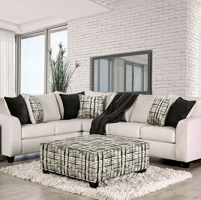 Furniture of America® Barnett Ivory Sectional Sofa
