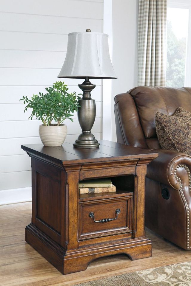 Signature Design by Ashley® Gaylon Burnished Brown Chair Side End Table 2