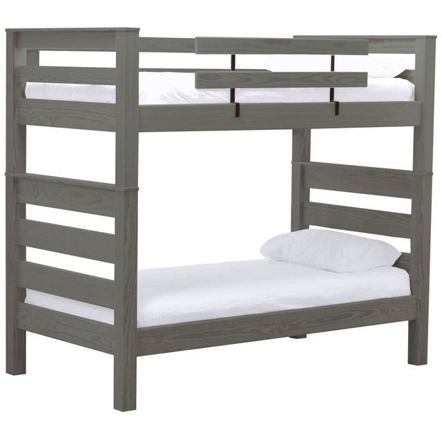 Crate Designs™ Furniture Graphite Full/Full Timber Frame Bunk Bed