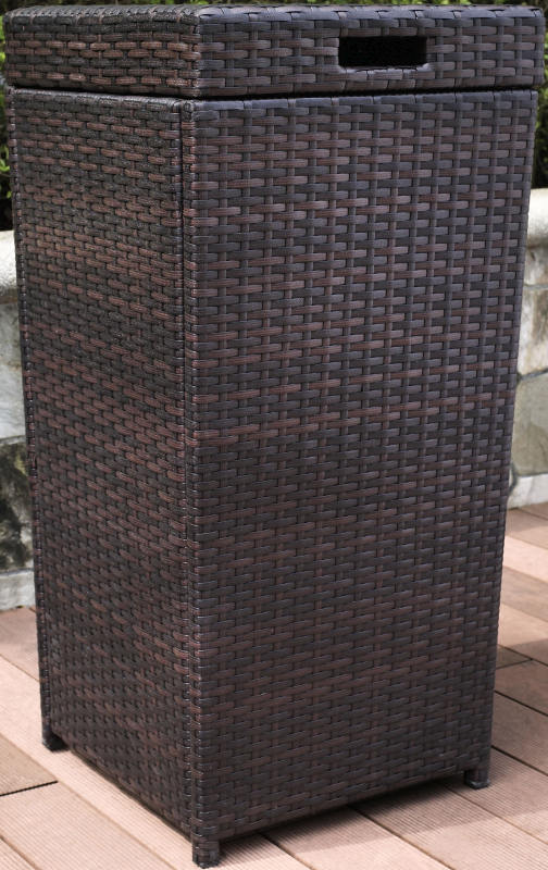 Palm harbor outdoor wicker shop trash bin