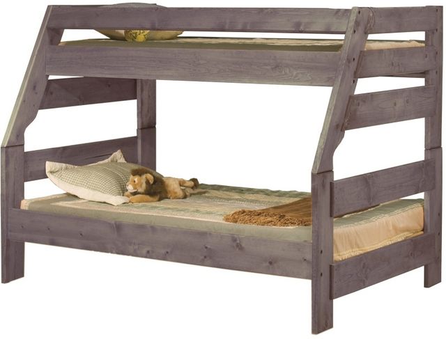 Trendwood Inc. Bunkhouse High Sierra Driftwood Twin/Full Bunk Bed-0