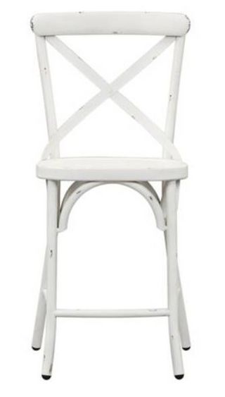 Liberty Vintage Antique White X Back Counter Chair - Set of 2
