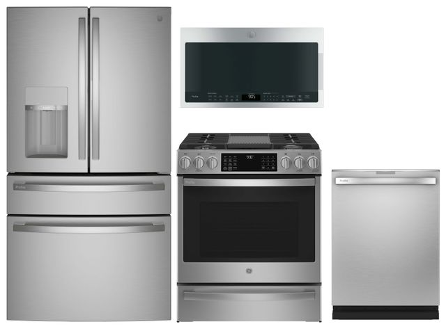 GEPROFILE Kitchen 4 Piece Package 100 PGS930YPFS-PVM9005SJSS-PDT715SYNFS-PVD28BYNFS  