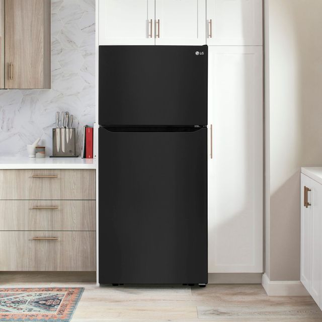 LG 20.2 Cu. Ft. Smooth Black Top Freezer Refrigerator 9