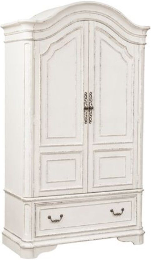 Liberty Magnolia Manor Antique White Armoire | Kusel's Furniture ...