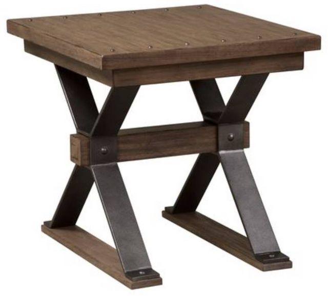 Liberty Sonoma Road Weather Beaten Bark End Table-0