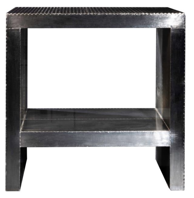 Alder & Tweed Furniture Company Baxter Glided Silver End Table-1