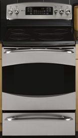 freestanding electric range with warming drawer