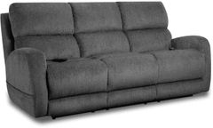 HomeStretch Custom Comfort Gray Double Reclining Power Sofa