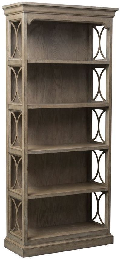 Liberty Simply Elegant Heathered Taupe Bookcase-1