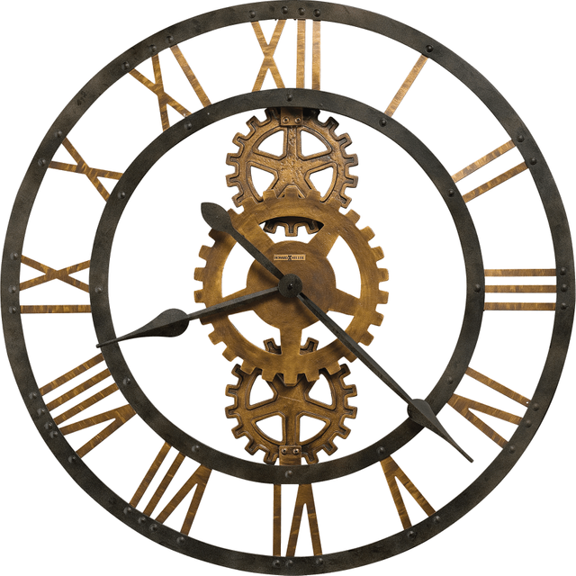 Howard Miller® Crosby 30" Diameter Warm Gray Wrought Iron Wall Clock-0