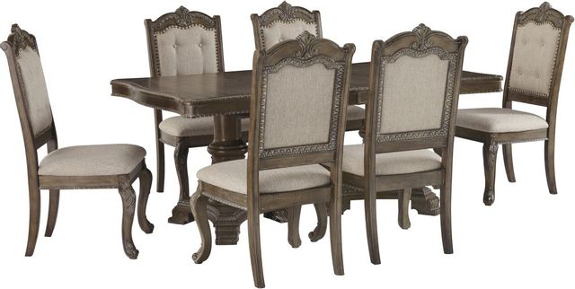 Signature Design by Ashley® Charmond Brown Dining Upholdstered Side Chair 6