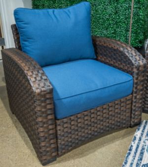 Signature Design by Ashley® Windglow Blue/Brown Outdoor Lounge Chair with Cushion