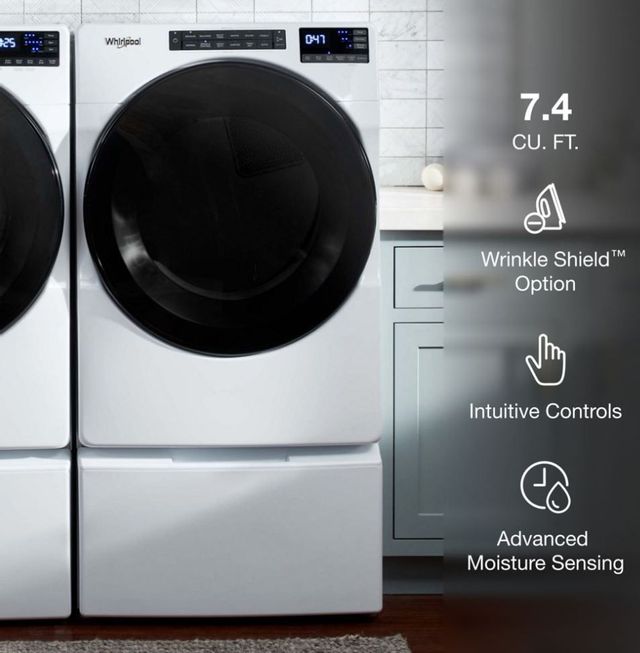 Whirlpool® 7.4 Cu. Ft. White Front Load Electric Dryer -3