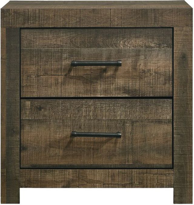 Elements International Bailey Walnut Nightstand 