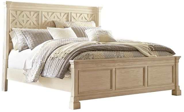 Signature Design by Ashley® Bolanburg 2-Piece Antique White California King Panel Bed Set-1