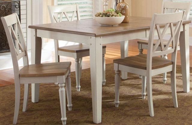 Liberty Furniture Al Fresco III Opt 5-Piece Driftwood/Sand Rectangular Table Set