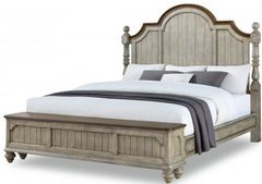 Flexsteel® Plymouth Dark Wood/Whitewash Queen Storage Bed