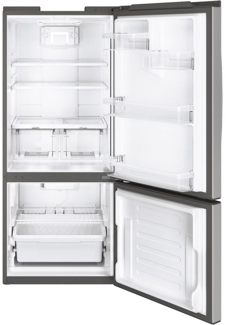 GE® 21.0 Cu. Ft. Fingerprint Resistant Stainless Steel Bottom Freezer Refrigerator 2