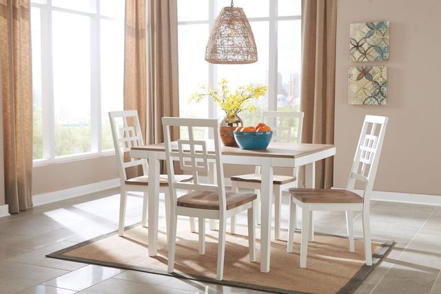 Ashley® Brovada 5 Pieces Set with Dining Table and 4 Chairs 2