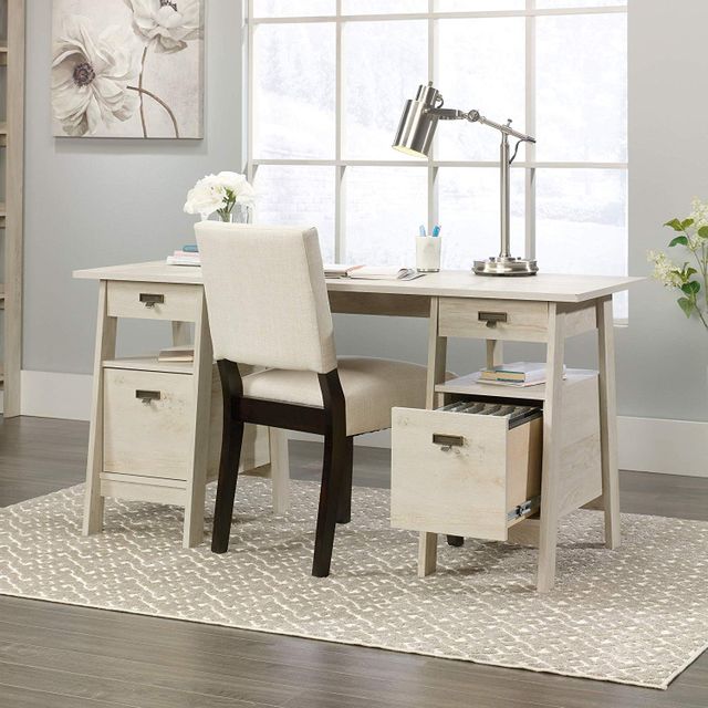 Sauder® Trestle® Chalked Chestnut® Executive Desk-2