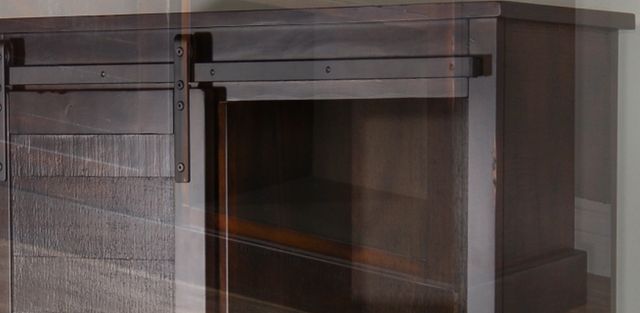 Sunny Designs™ Charred Oak Bookcase with Barn Door-1