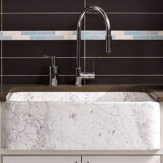 Stone Forest New Haven Carrara Marble Farmhouse Sink