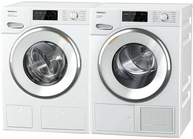 Miele Front Load White Laundry Pair with WXI860WCS 24" Smart Compact Washer and TXI680WP 24" Electric Dryer-0
