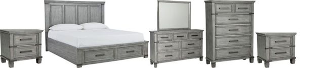 Signature Design by Ashley® Russelyn 6-Piece Gray King Panel Storage ...