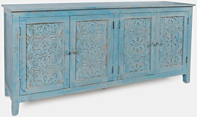 Jofran Inc. Global Archive Chloe Blue Accent Cabinet-4