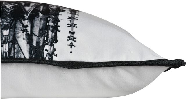 Renwil® Ardor Black & White 22" x 22" Decorative Pillow 3