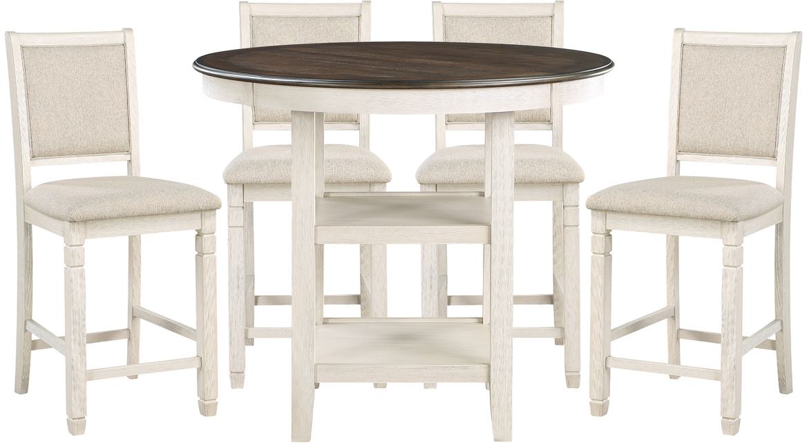 Antique white counter height dining set hot sale